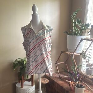 Striped Sleeveless Women's Top